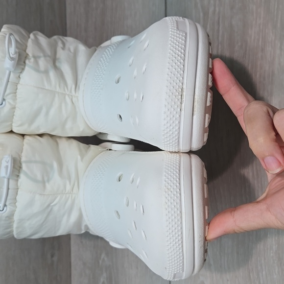 Crocs Women High Top White Clog Boots Shoes Sz 7 - Picture 4 of 10